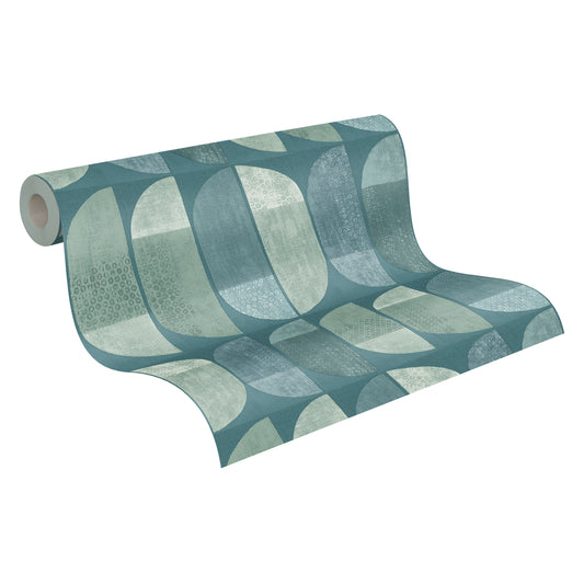 A.S. Création Tapete geometrisch Blau 375313 Wandtapete Vliestapete Grafik Vinyl