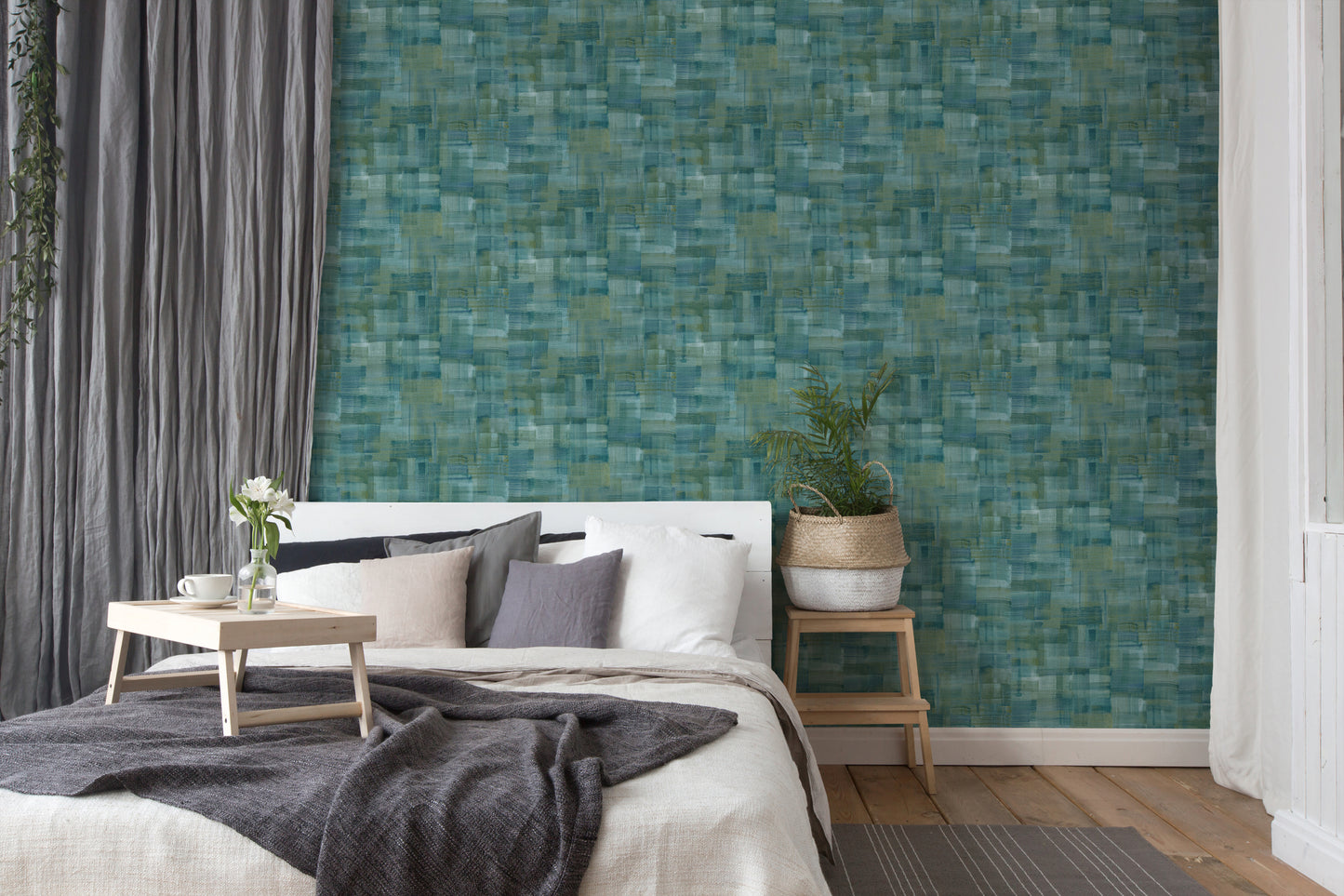 A.S. Création Tapete modern Blau 375321 Wandtapete Vliestapete Floral Unis Vinyl