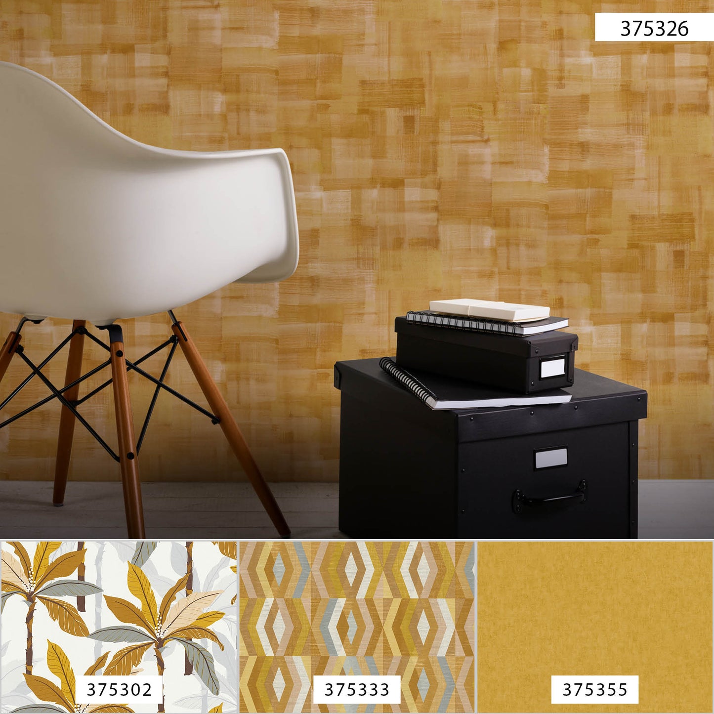 A.S. Création Tapete modern Gelb 375326 Wandtapete Vliestapete Floral Unis Vinyl