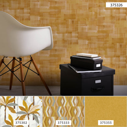 A.S. Création Tapete modern Gelb 375326 Wandtapete Vliestapete Floral Unis Vinyl