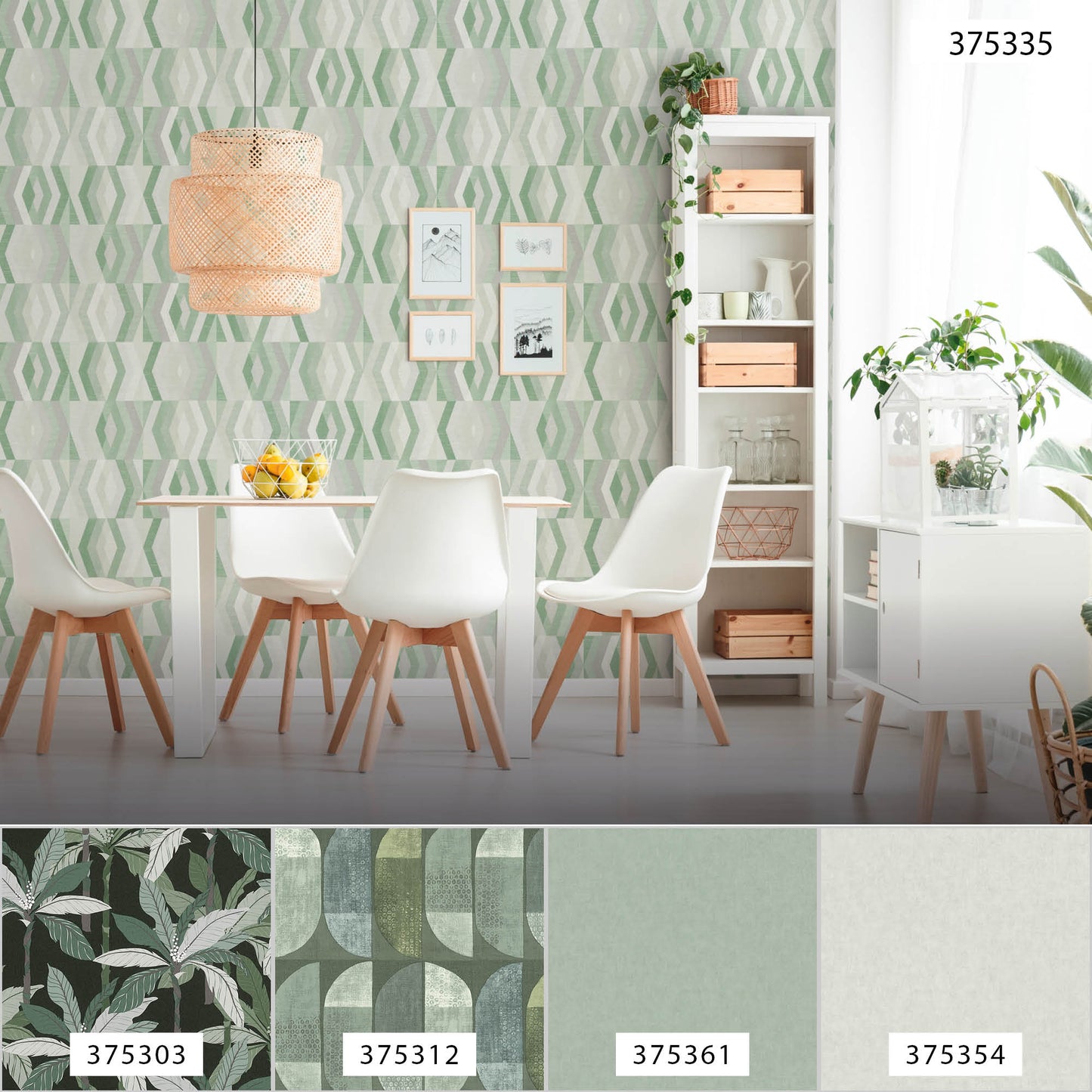 A.S. Création Tapete geometrisch Grün 375335 Wandtapete Vliestapete Grafik Vinyl