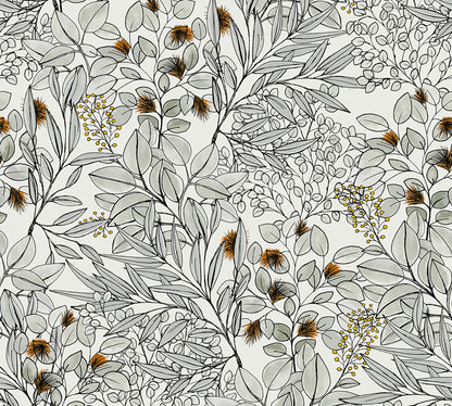 A.S. Création Blumen Tapete Grau 375343 Wandtapete Vliestapete Floral Vinyl