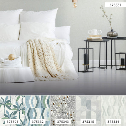 A.S. Création Unitapete Weiß 375351 Wandtapete Vliestapete Floral Unis Vinyl