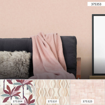 A.S. Création Unitapete Rosa 375353 Wandtapete Vliestapete Floral Unis Vinyl