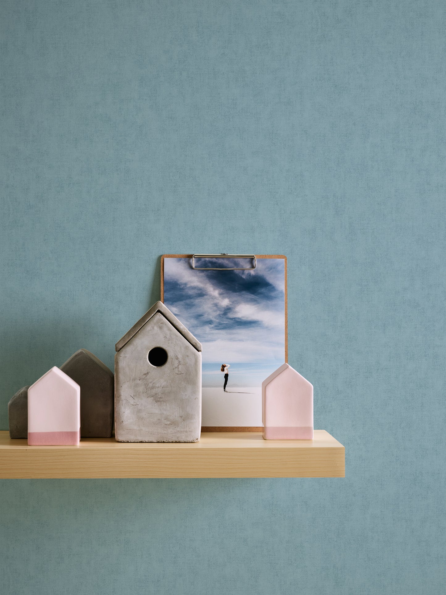 A.S. Création Unitapete Blau 375358 Wandtapete Vliestapete Floral Unis Vinyl