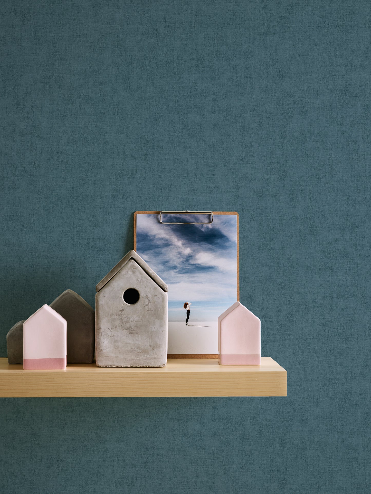 A.S. Création Unitapete Blau 375363 Wandtapete Vliestapete Floral Unis Vinyl