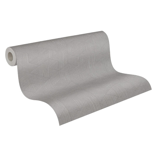 A.S. Création Geometrisch Grau 375615 Wandtapete Vlies Satin Rolle Tapete VILLA