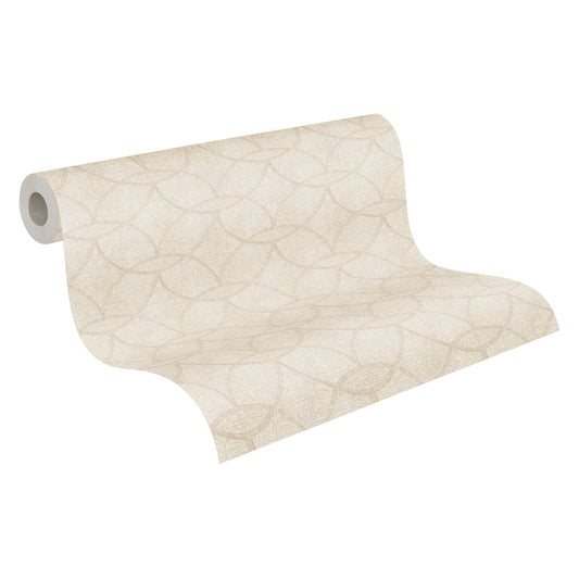 A.S. Création Geometrisch Beige 375643 Wandtapete Vlies Satin Rolle Tapete