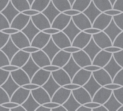 A.S. Création Geometrisch Grau 375645 Wandtapete Vlies Satin Rolle Tapete VILLA
