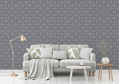 A.S. Création Geometrisch Grau 375645 Wandtapete Vlies Satin Rolle Tapete VILLA