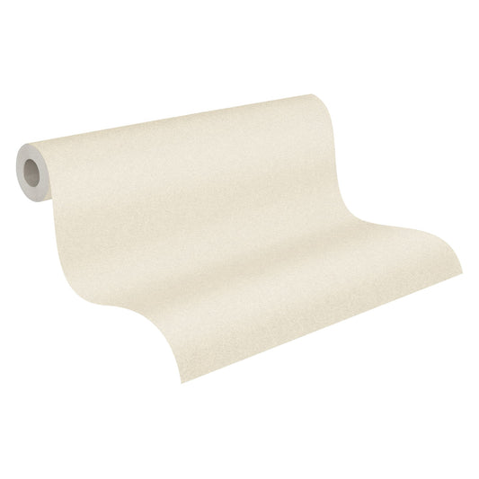 A.S. Création Uni Beige Creme 375661 Wandtapete Vlies Satin Rolle Tapete VILLA