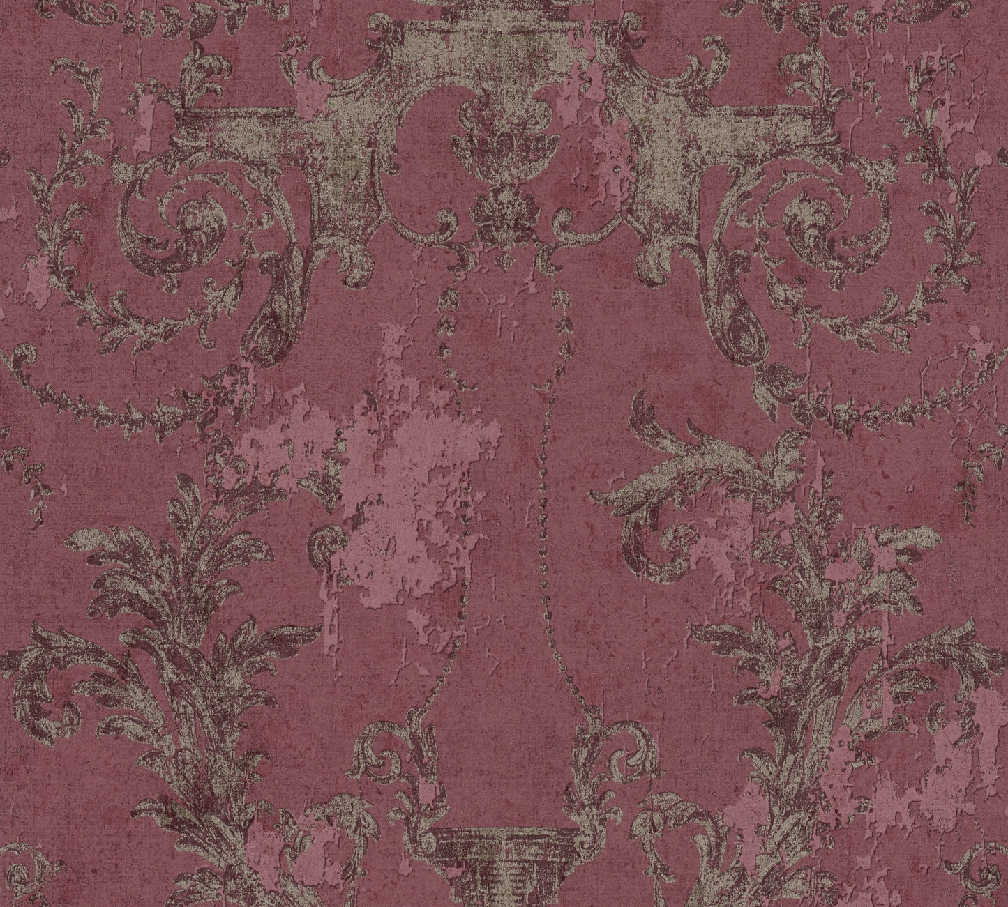 A.S. Création Barock Tapete Rot 376484 Wandtapete Vliestapete Struktur Vinyl