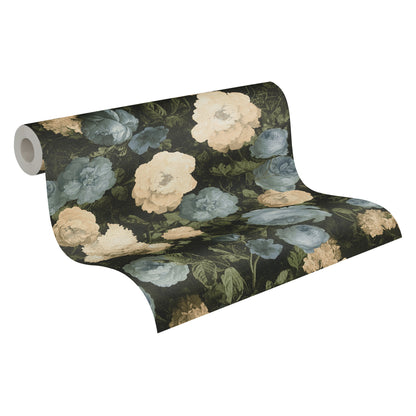 A.S. Création Blumen Tapete Blau 376502 Wandtapete Vliestapete Floral modern