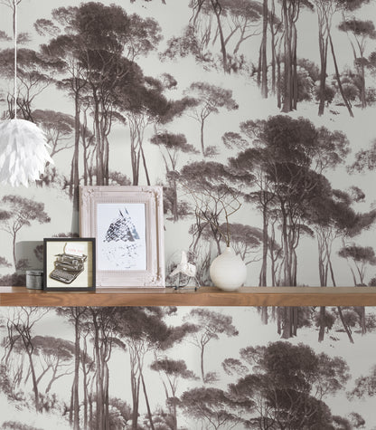 A.S. Création Waldtapete Schwarz 376511 Wandtapete Vliestapete Floral Vinyl