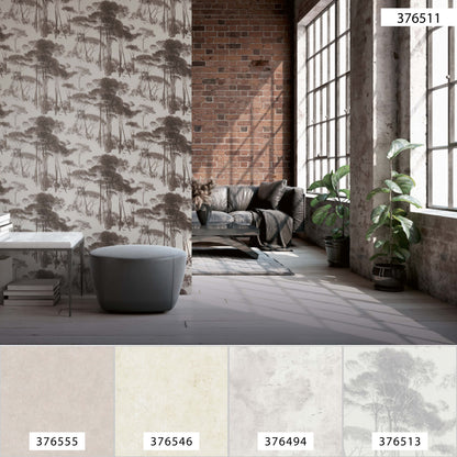 A.S. Création Waldtapete Schwarz 376511 Wandtapete Vliestapete Floral Vinyl