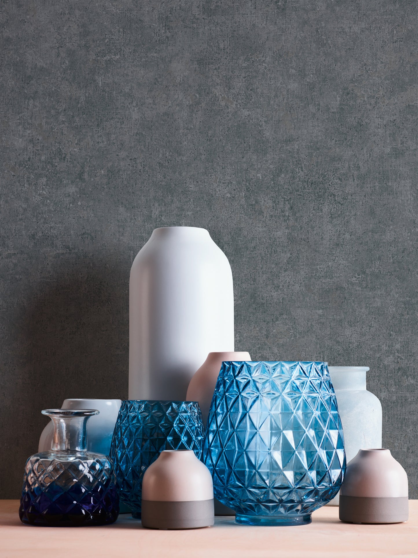 A.S. Création Unitapete Grau 376556 Wandtapete Vliestapete Struktur Unis Vinyl