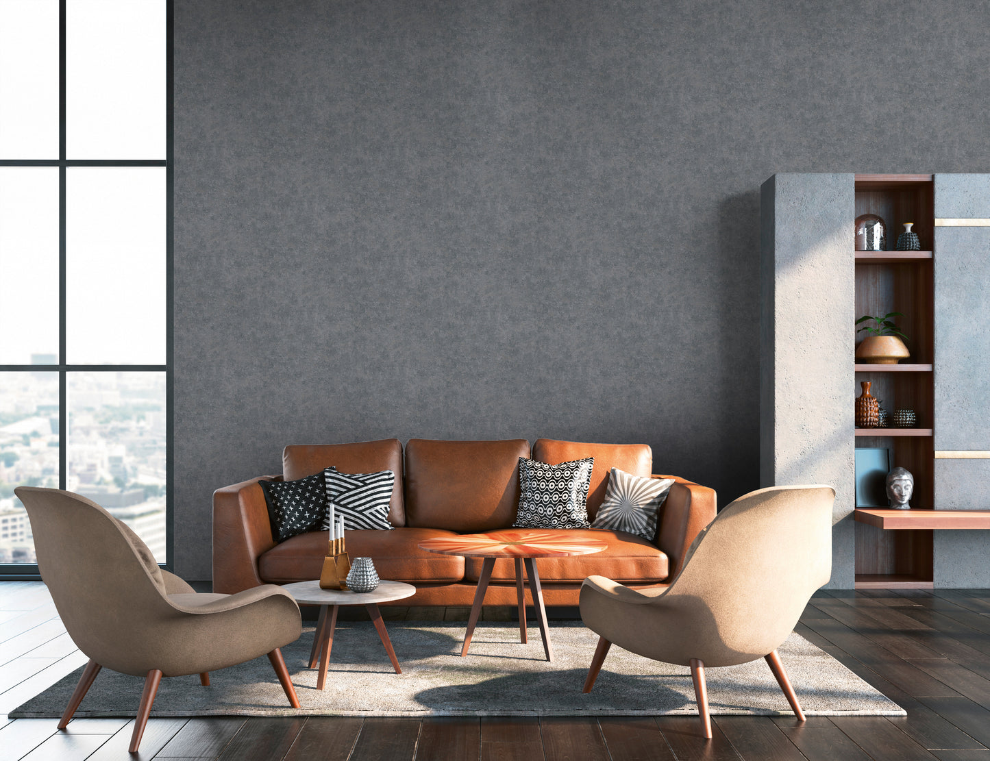 A.S. Création Unitapete Grau 376556 Wandtapete Vliestapete Struktur Unis Vinyl