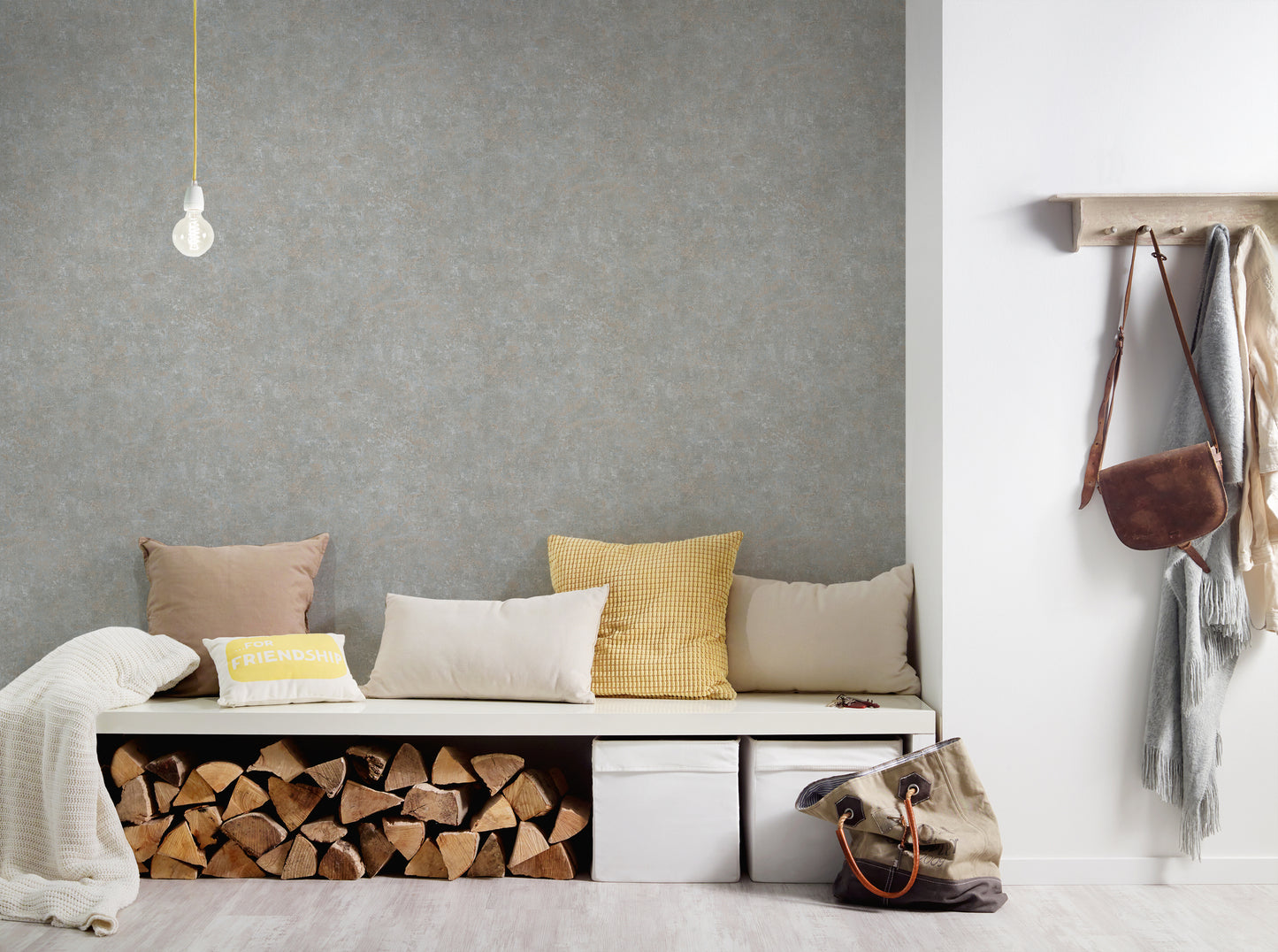 A.S. Création Unitapete Blau 376557 Wandtapete Vliestapete Struktur Unis Vinyl