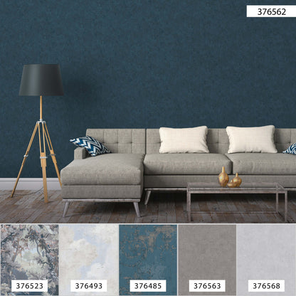 A.S. Création Unitapete Blau 376562 Wandtapete Vliestapete Struktur Unis Vinyl