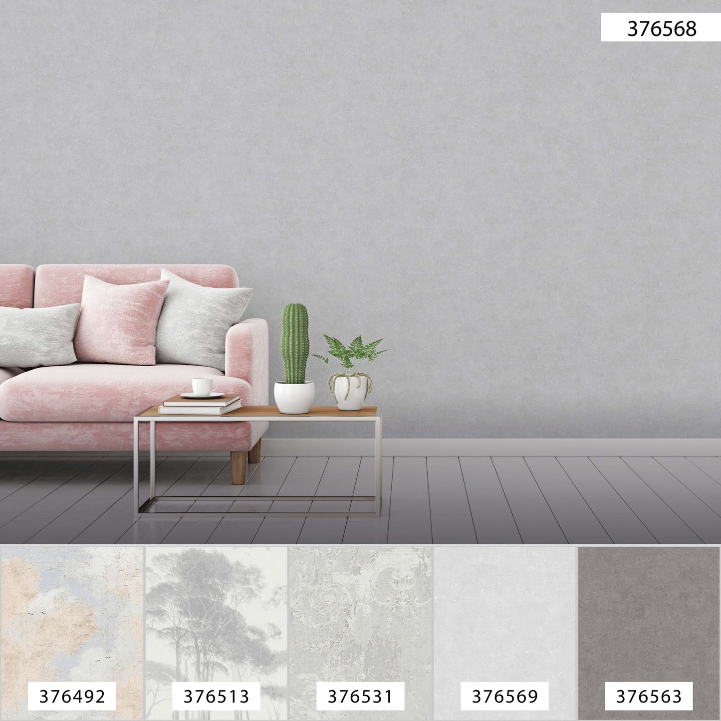 A.S. Création Unitapete Grau 376568 Wandtapete Vliestapete Struktur Unis Vinyl