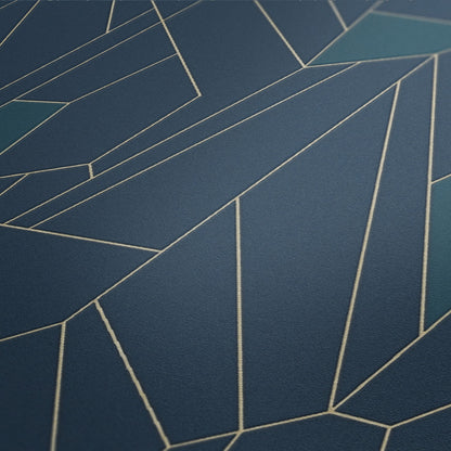 Geometrische Tapete Blau Vliestapete 376772 Wandtapete A.S. Création Tapete