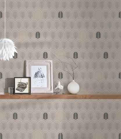 Designtapete Taupe Vliestapete 376832 Wandtapete A.S. Création Tapete