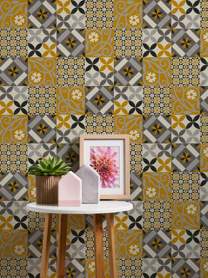 Fliesentapete Schwarz Vliestapete 376841 Wandtapete A.S. Création Tapete