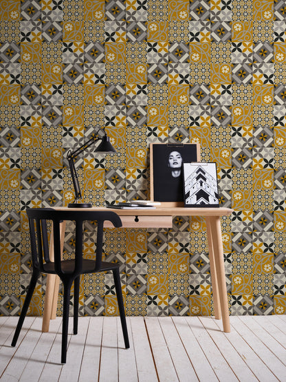 Fliesentapete Schwarz Vliestapete 376841 Wandtapete A.S. Création Tapete