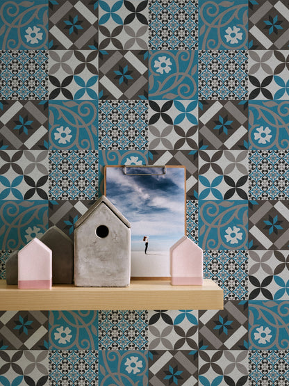 Fliesentapete Schwarz Vliestapete 376842 Wandtapete A.S. Création Tapete