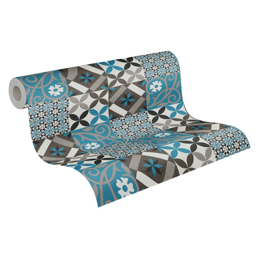 Fliesentapete Schwarz Vliestapete 376842 Wandtapete A.S. Création Tapete