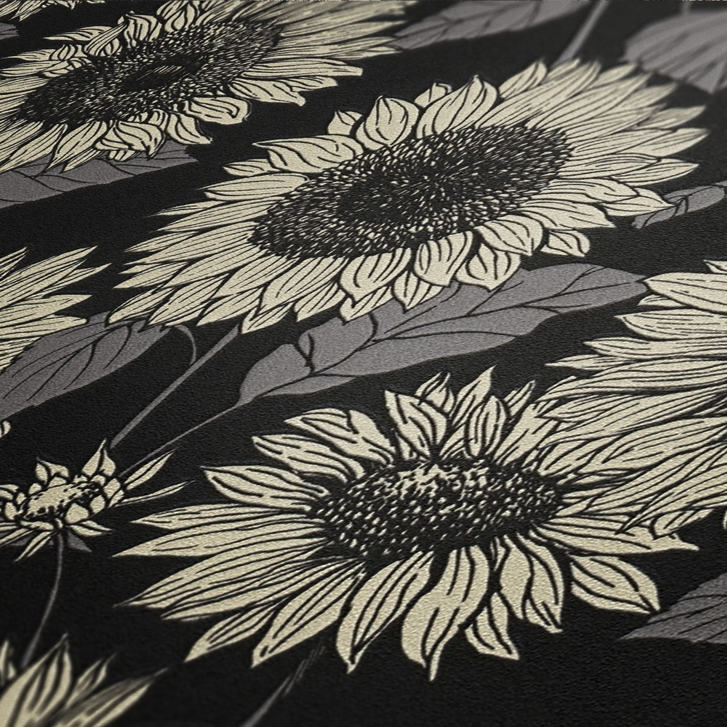 Blumentapete Schwarz Vliestapete 376854 Wandtapete A.S. Création Tapete