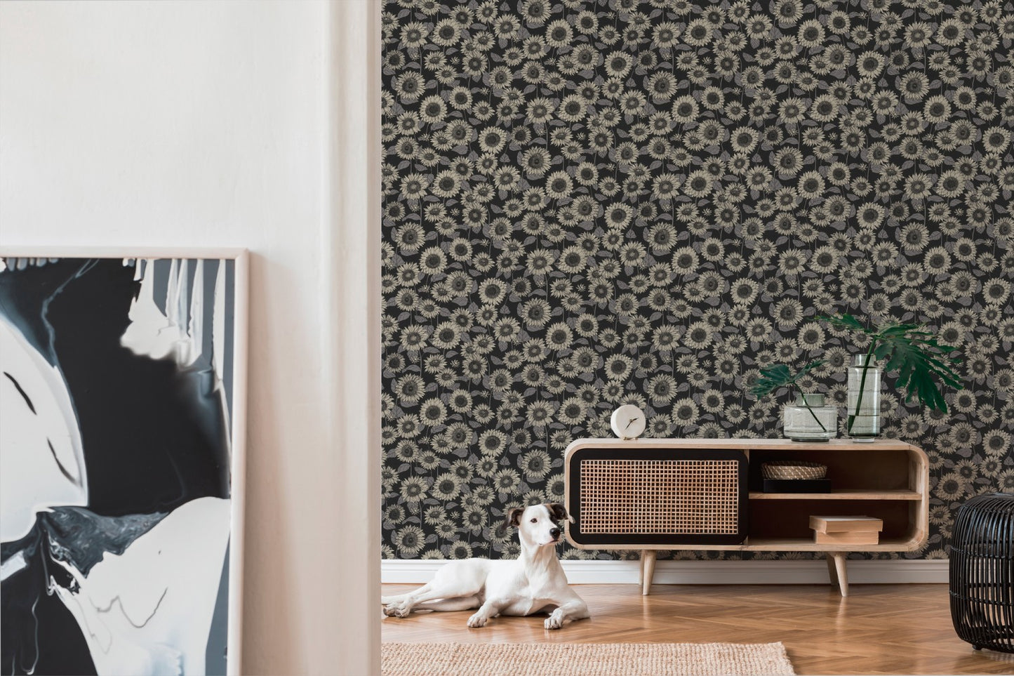 Blumentapete Schwarz Vliestapete 376854 Wandtapete A.S. Création Tapete