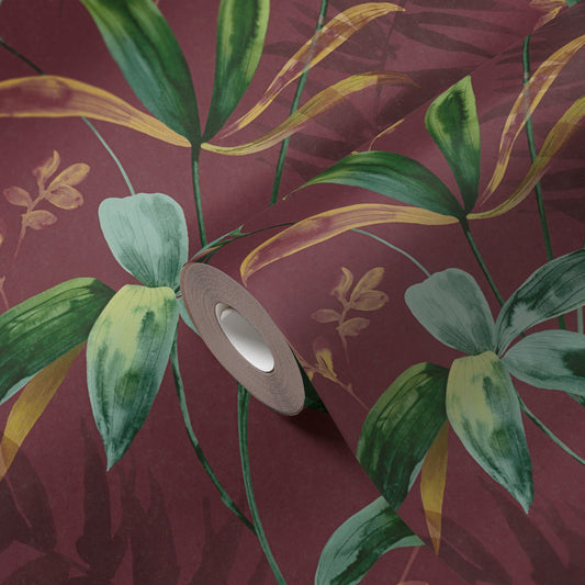 A.S. Création Dschungeltapete Rot 377043 Wandtapete Vliestapete Floral Vlies