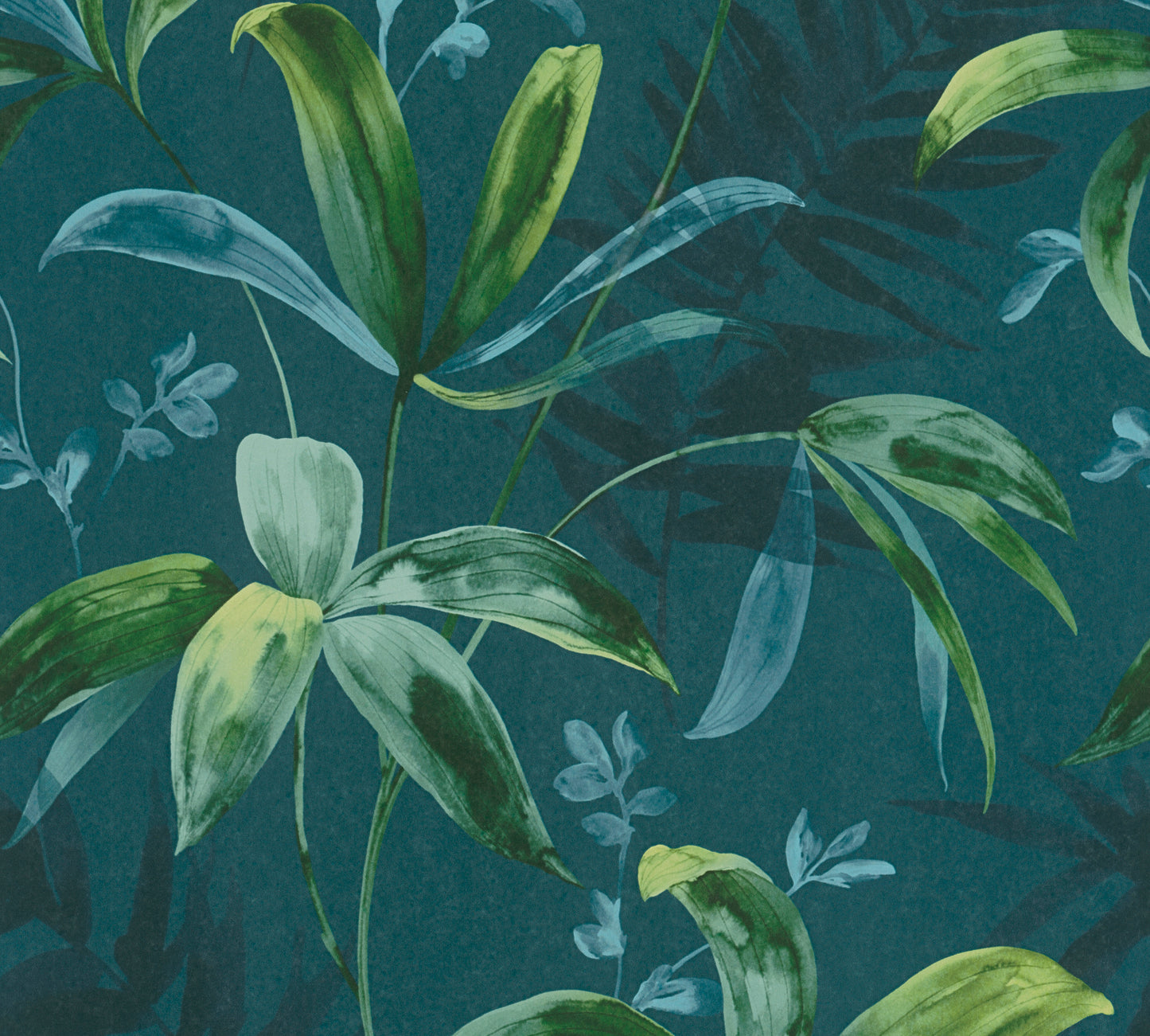 A.S. Création Dschungeltapete Blau 377044 Wandtapete Vliestapete Floral Vlies