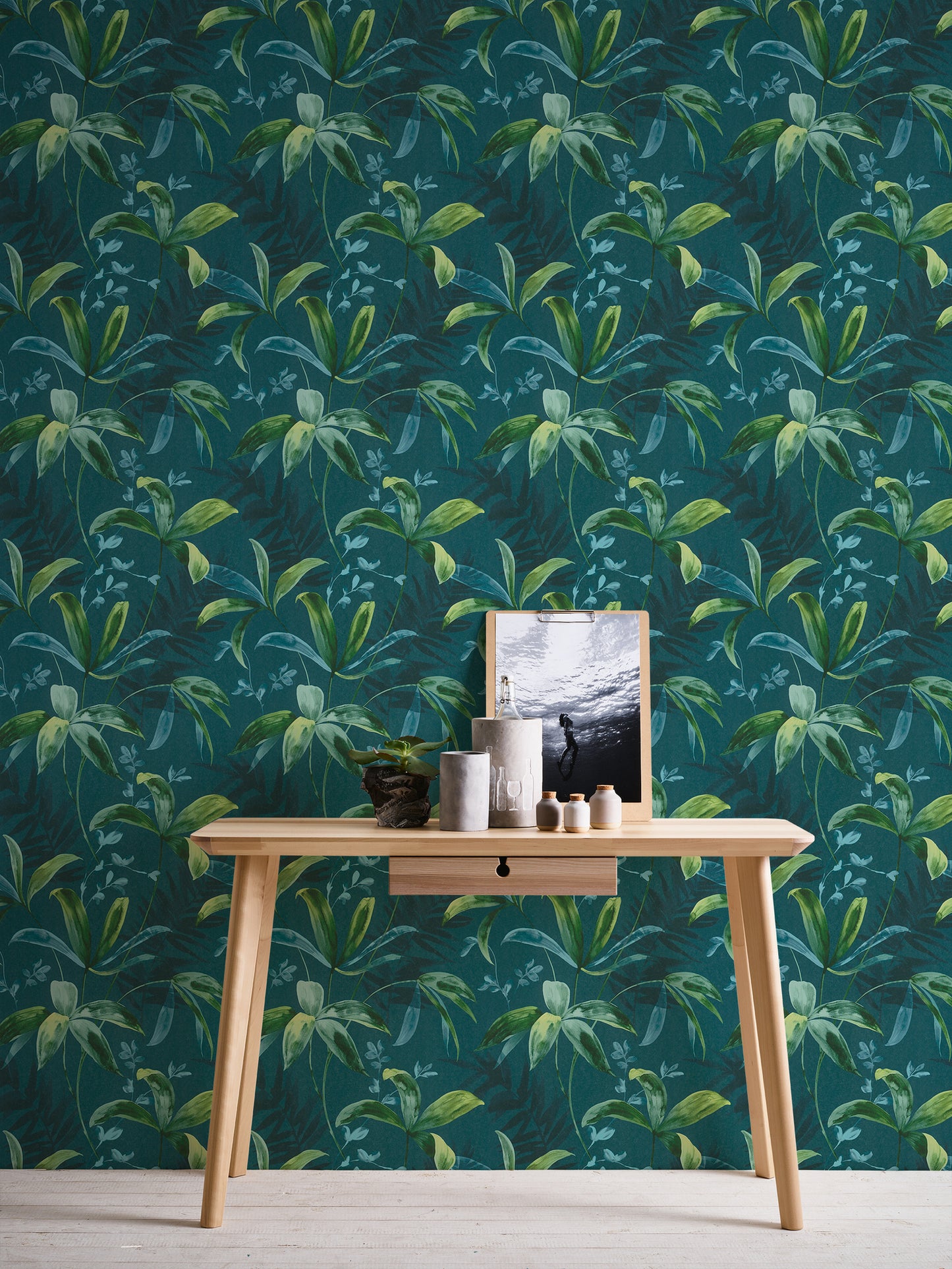 A.S. Création Dschungeltapete Blau 377044 Wandtapete Vliestapete Floral Vlies