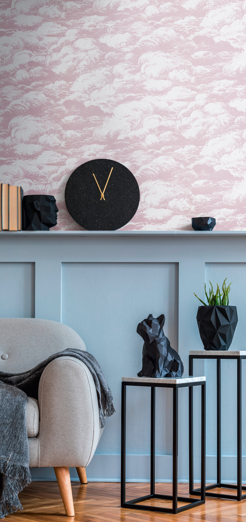 A.S. Création Wolken Tapete Rosa 377051 Wandtapete Vliestapete Natur Vlies Rolle