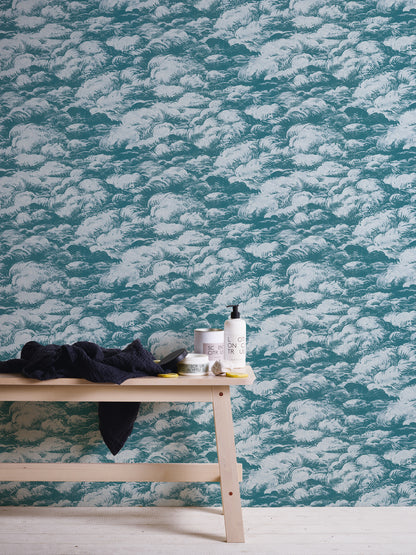 A.S. Création Wolken Tapete Blau 377053 Wandtapete Vliestapete Natur Vlies Rolle