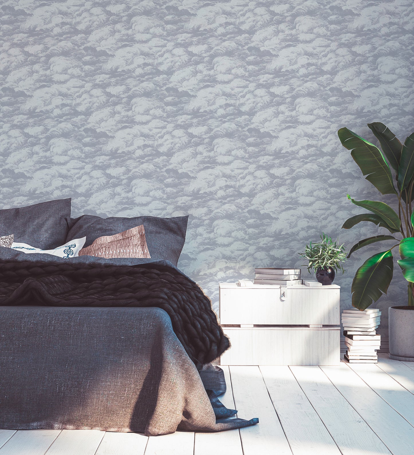 A.S. Création Wolken Tapete Grau 377054 Wandtapete Vliestapete Natur Vlies Rolle