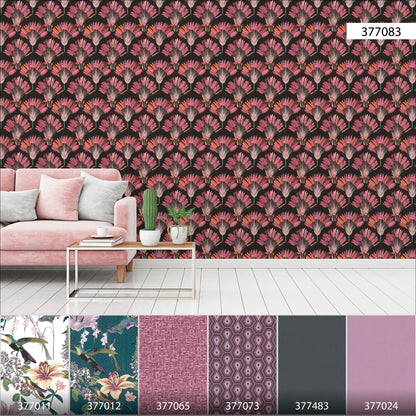 A.S. Création Dschungeltapete Schwarz 377083 Wandtapete Vliestapete Floral Vlies