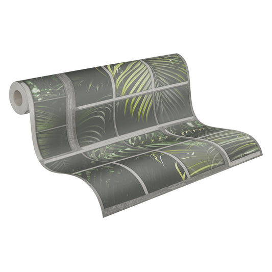 A.S. Création Palmen Tapete Grau 377402 Wandtapete Vliestapete Floral modern