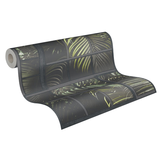 A.S. Création Palmen Tapete Grau 377403 Wandtapete Vliestapete Floral modern