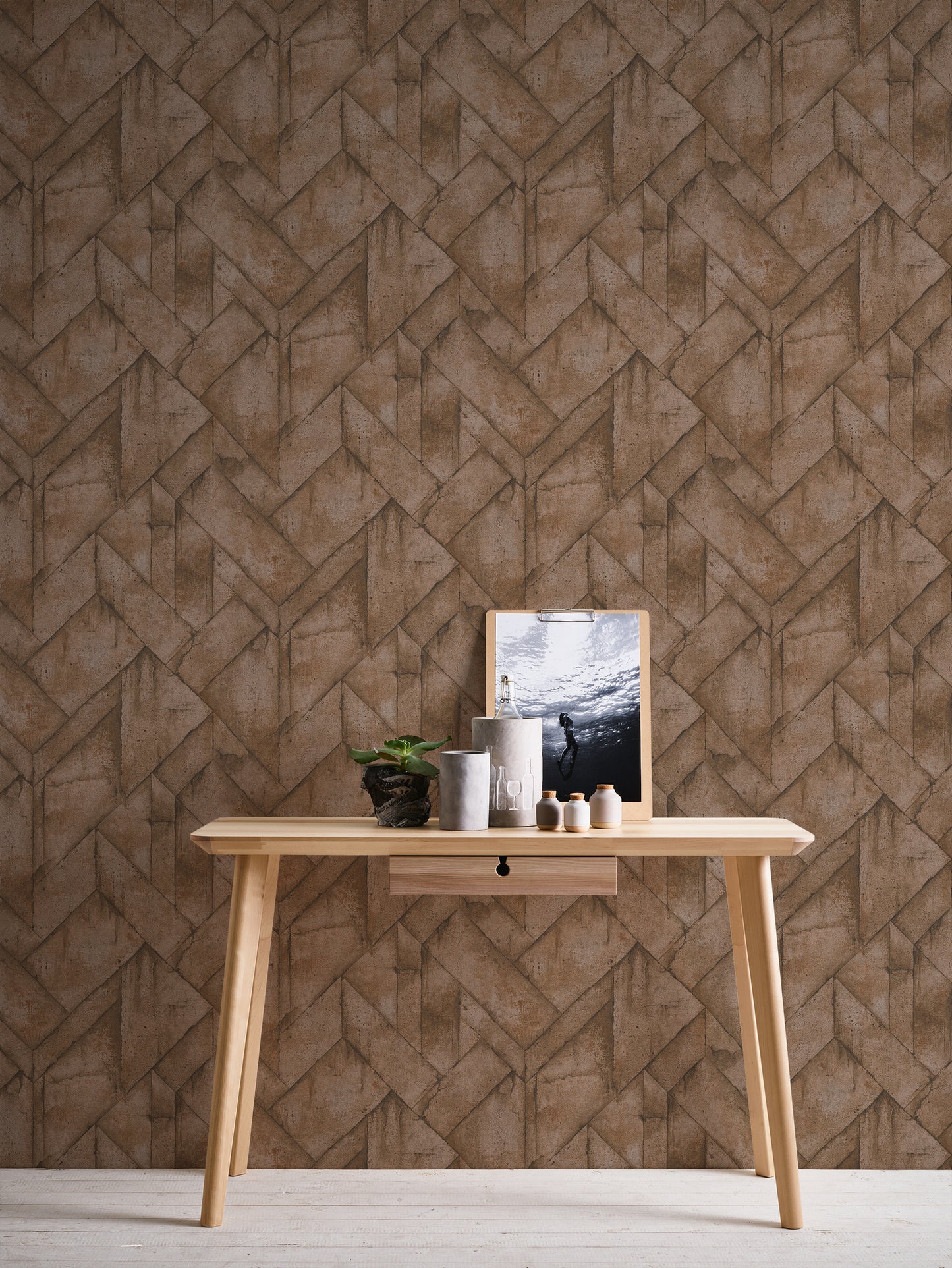 A.S. Création Stein Tapete Braun 377411 Wandtapete Vliestapete Grafik Vinyl