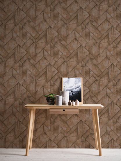 A.S. Création Stein Tapete Braun 377411 Wandtapete Vliestapete Grafik Vinyl