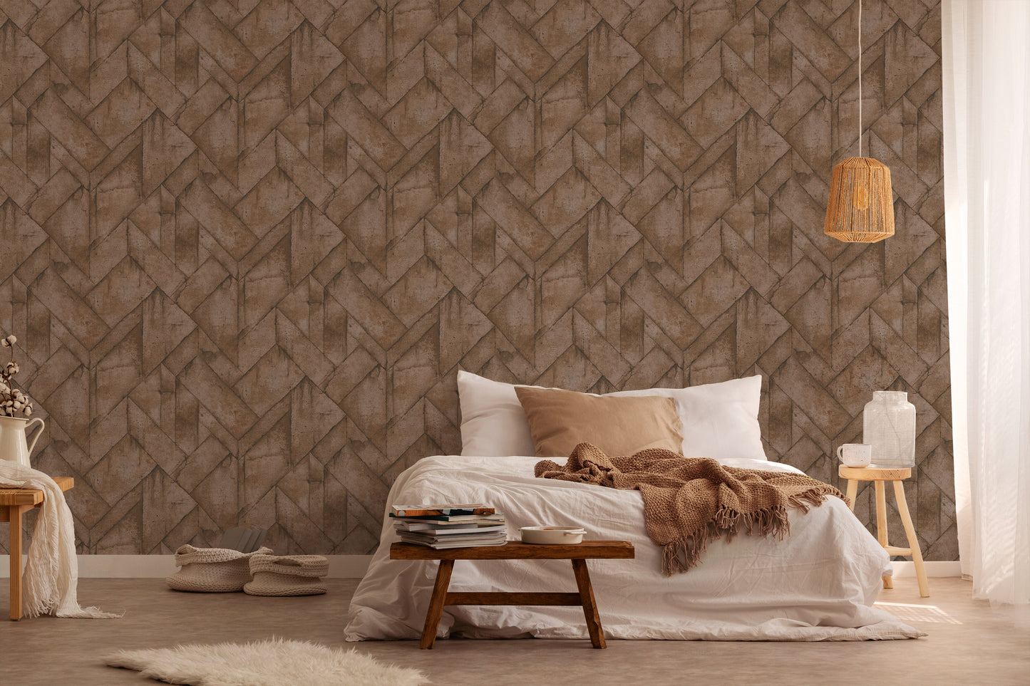 A.S. Création Stein Tapete Braun 377411 Wandtapete Vliestapete Grafik Vinyl