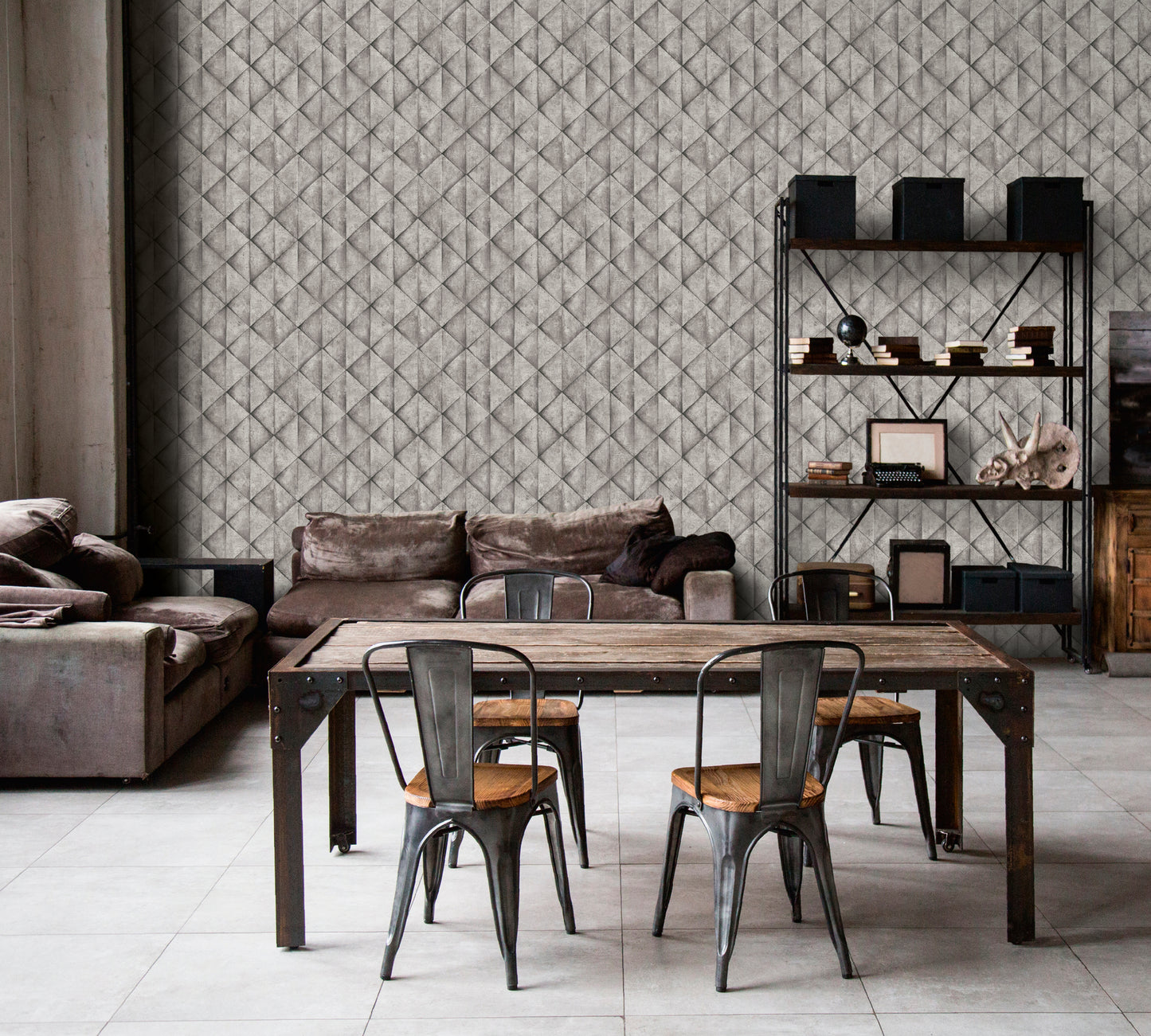 A.S. Création Tapete Grau 377423 geometrisch Wandtapete Vliestapete Grafik Vinyl