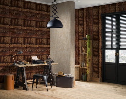 A.S. Création Unitapete Braun 377461 Wandtapete Vliestapete Struktur Unis Vinyl