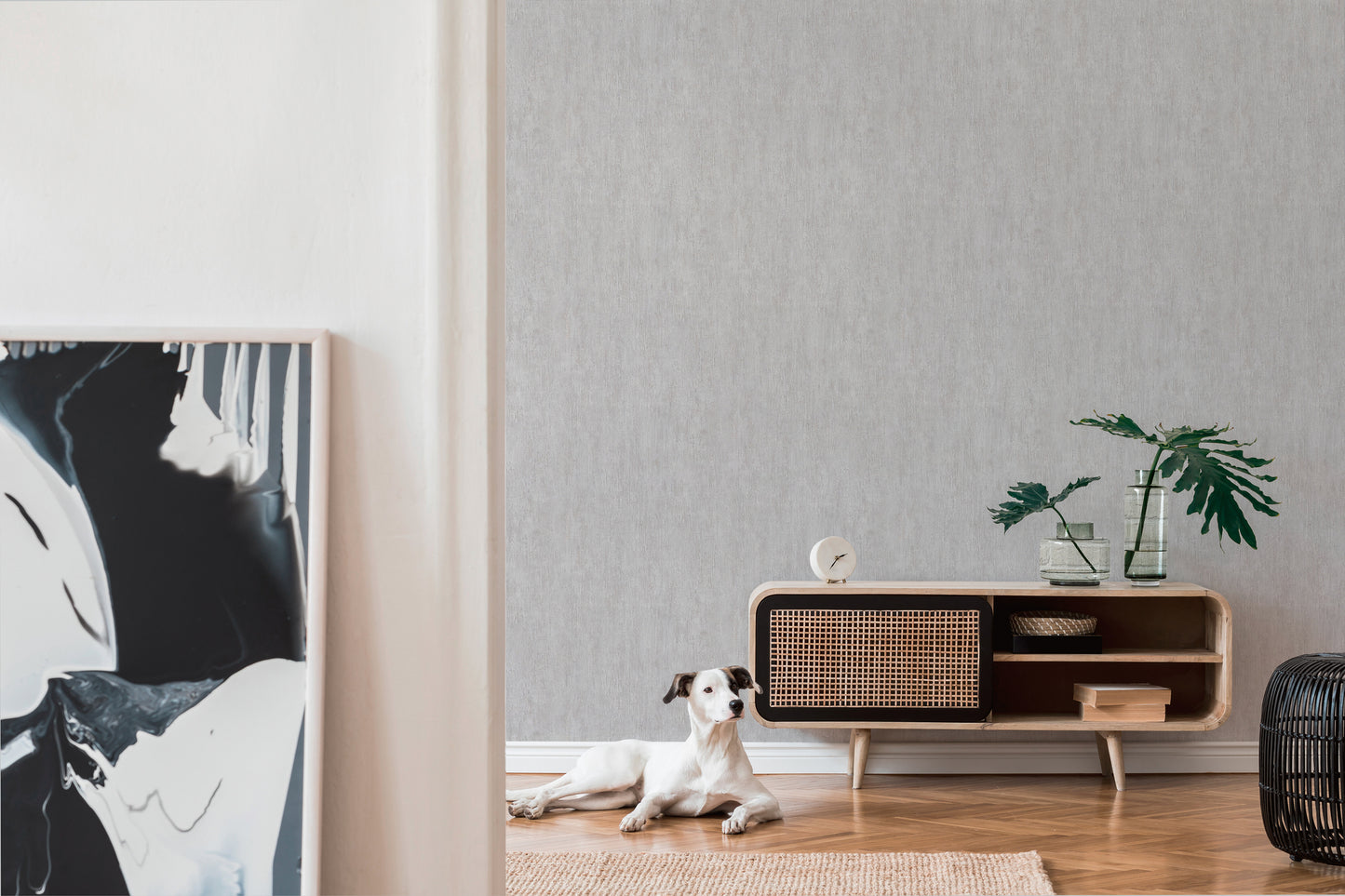 A.S. Création Unitapete Grau 377463 Wandtapete Vliestapete Struktur Unis Vinyl