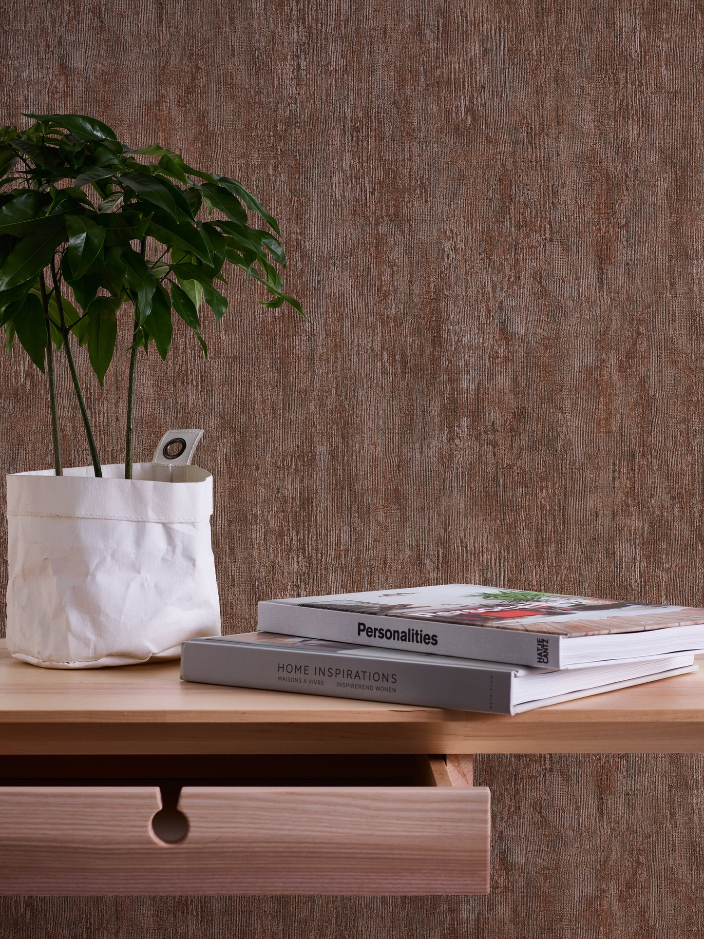 A.S. Création Unitapete Braun 377464 Wandtapete Vliestapete Struktur Unis Vinyl