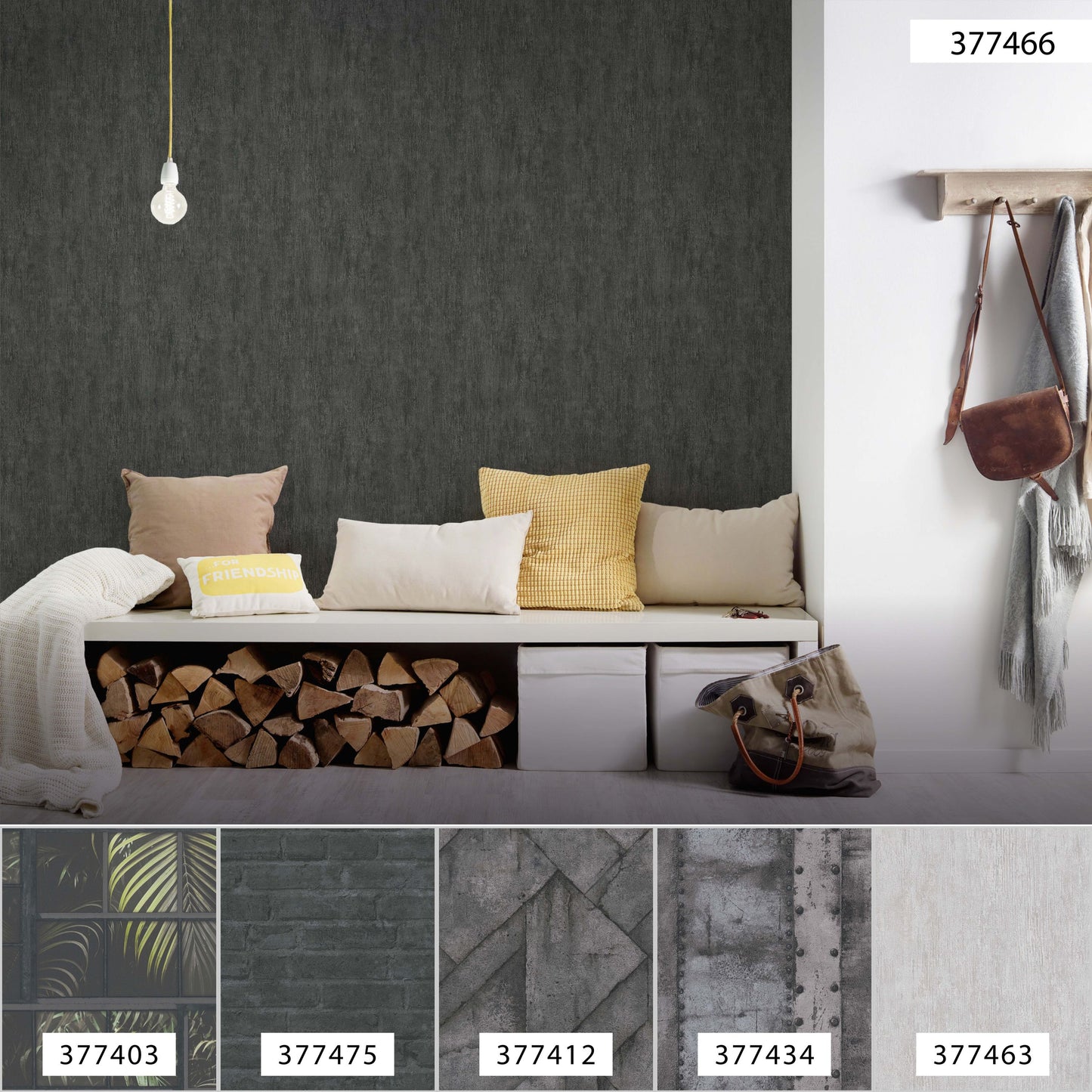 A.S. Création Unitapete Grau 377466 Wandtapete Vliestapete Struktur Unis Vinyl