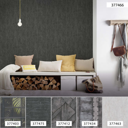 A.S. Création Unitapete Grau 377466 Wandtapete Vliestapete Struktur Unis Vinyl